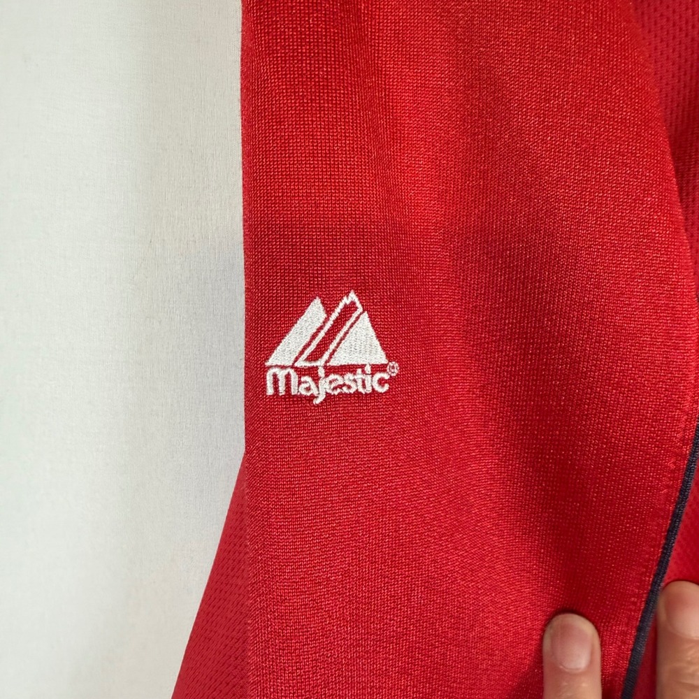VTG Majestic St Louis‎ Cardinals MLB Authentic Collection Track Jacket Red L - Picture 3 of 16